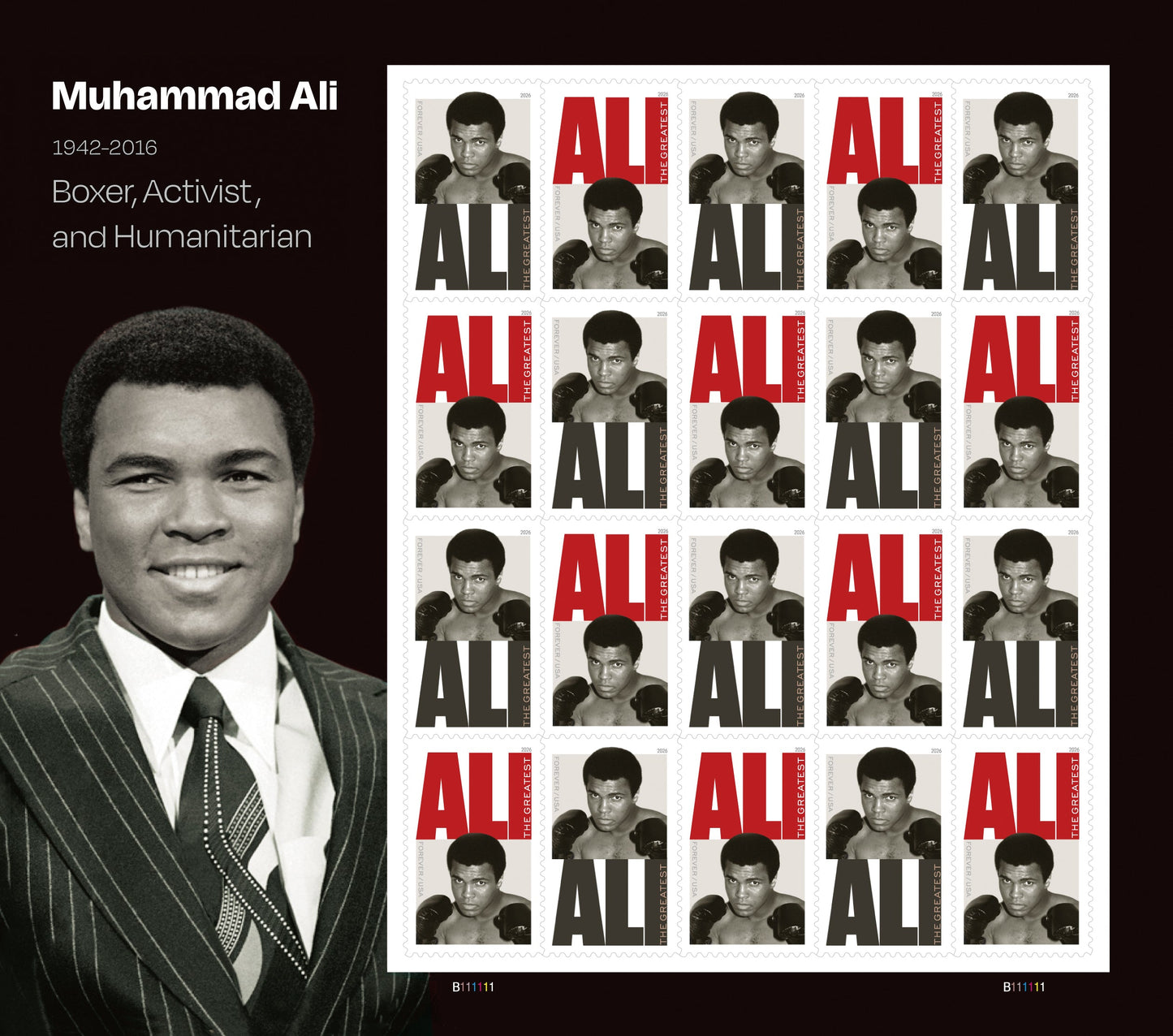 Muhammad Ali Forever Postage Stamps USPS