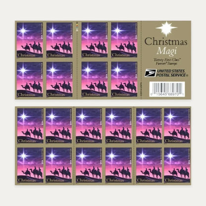 2014 Christmas Magi stamp booklet front and back