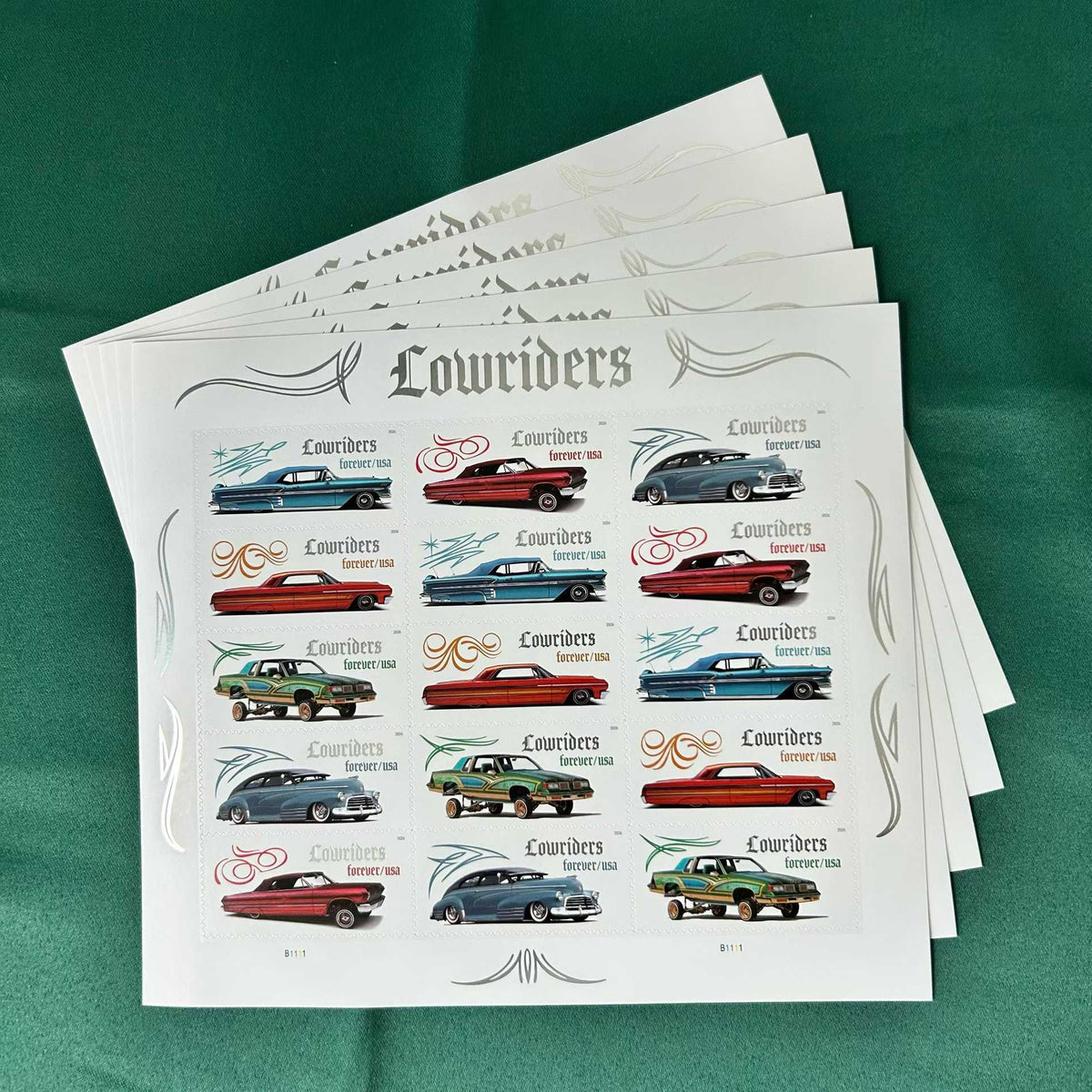 2026 Forever Stamps Lowriders Stamps, Sheet of 15