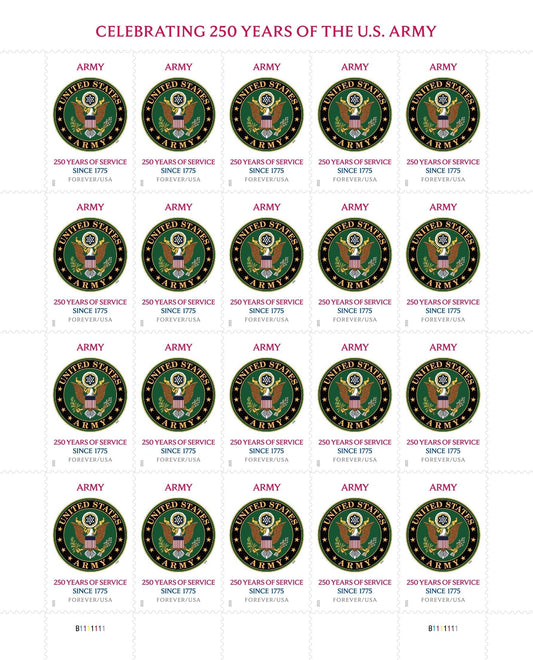 U.S. Army 250th First-Class Mail Forever Postage Stamps