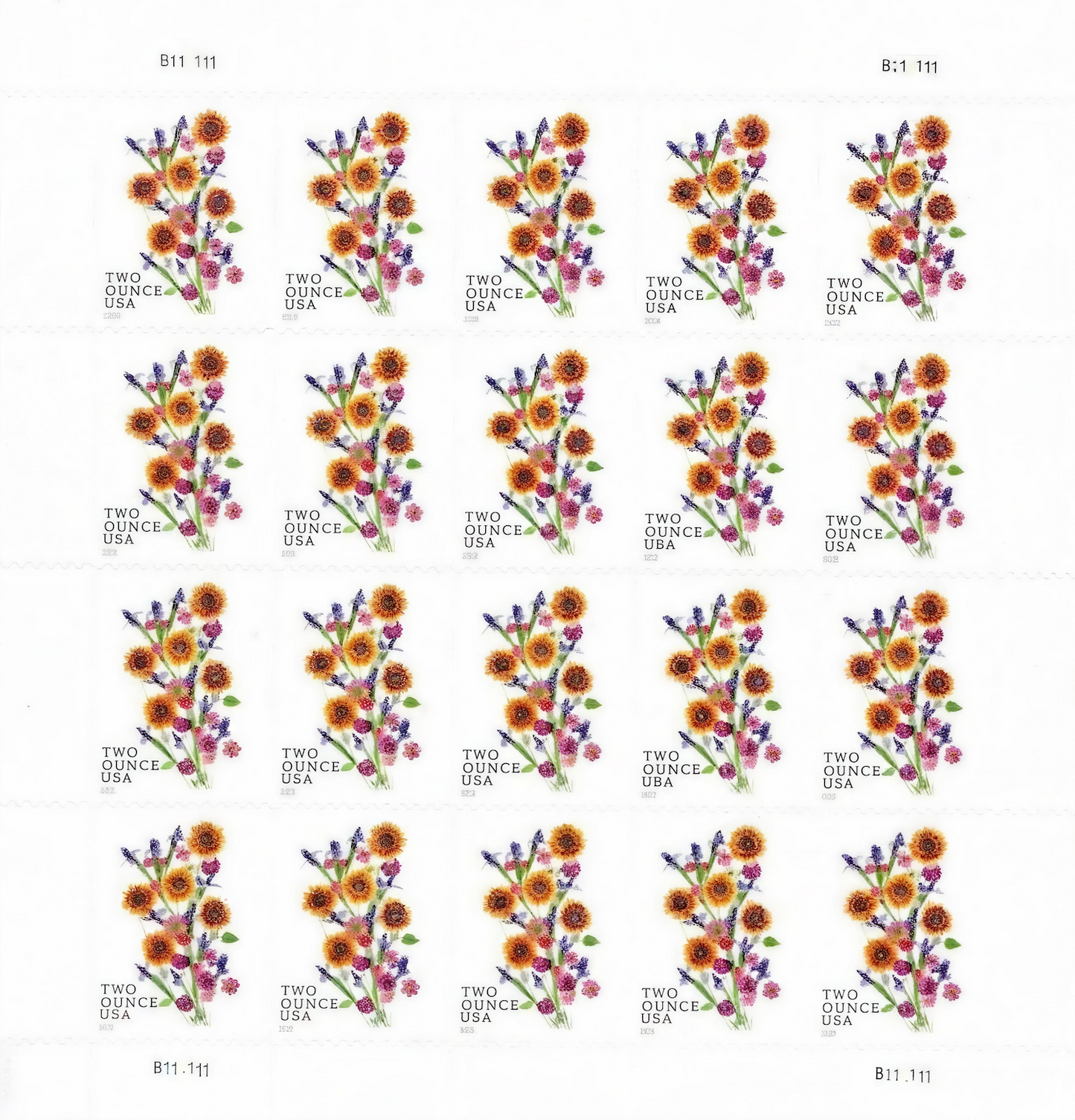 Sunflower Bouquet Two Ounce Forever First Class Postage Stamps