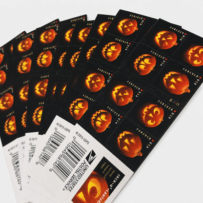2016 USPS Halloween Forever Stamps – Jack-o’-Lanterns Booklet of 20